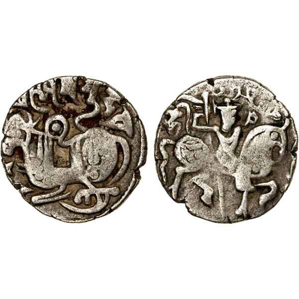 GHAZNAVID: Mas'ud I, 1030-1041, BI dirham (3.16g), NM, ND, choice VF