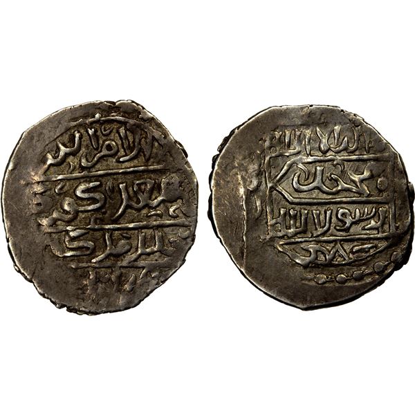 TIMURID: Timur, 1388-1398, AR heavy akçe (1.50g), Amasya, ND, VF-EF
