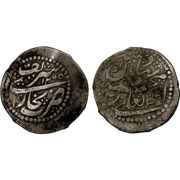 JANID: Abu'l-Ghazi Khan, 1758-1785, AR tanka (tenga) (2.87g), Bukhara, AH1200//1200, VF