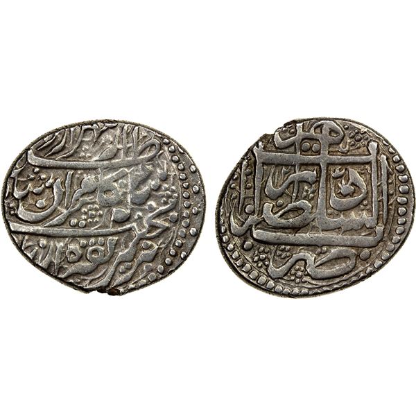 DURRANI: Kamran Shah, 1829-1842, AR rupee (10.28g), Herat, AH1245, VF