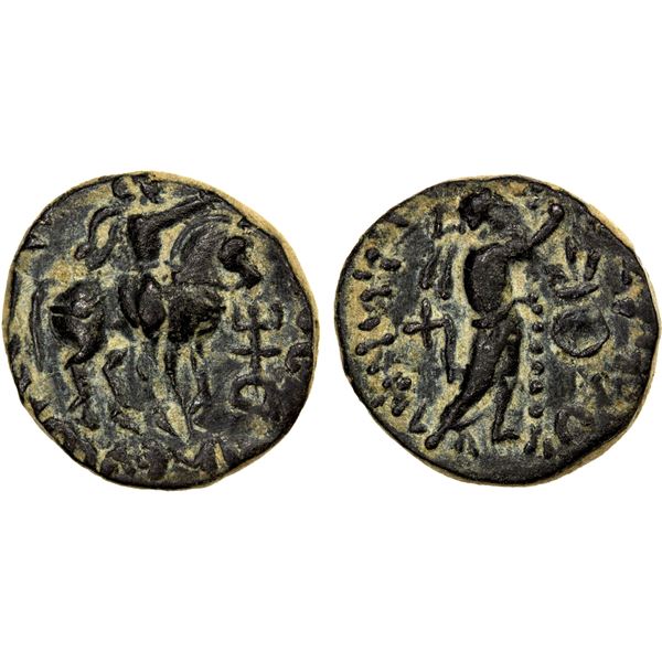 KUSHAN: Vima Takto, ca. 80-105, AE drachm (1.92g), EF