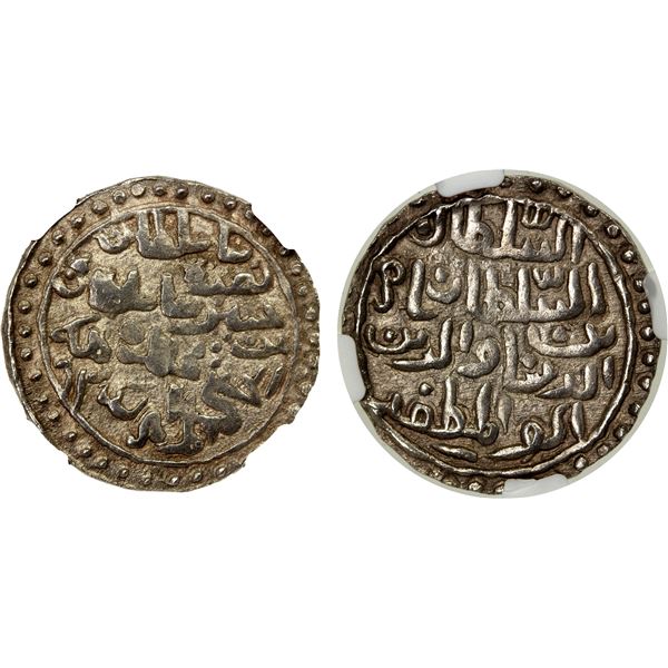 BENGAL: Nasir al-Din Nusrat Shah, 1519-1531, AR tanka, Muhammadabad, AH935, NGC graded AU55