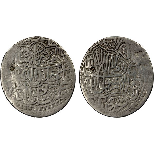 MUGHAL: Akbar I, 1556-1605, AR shahrukhhi (4.68g) (Kabul), AH(96)4, F-VF