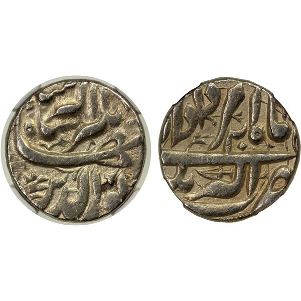 MUGHAL: Jahangir, 1605-1628, AR rupee, Akbarnagar, year 20, NGC graded XF40