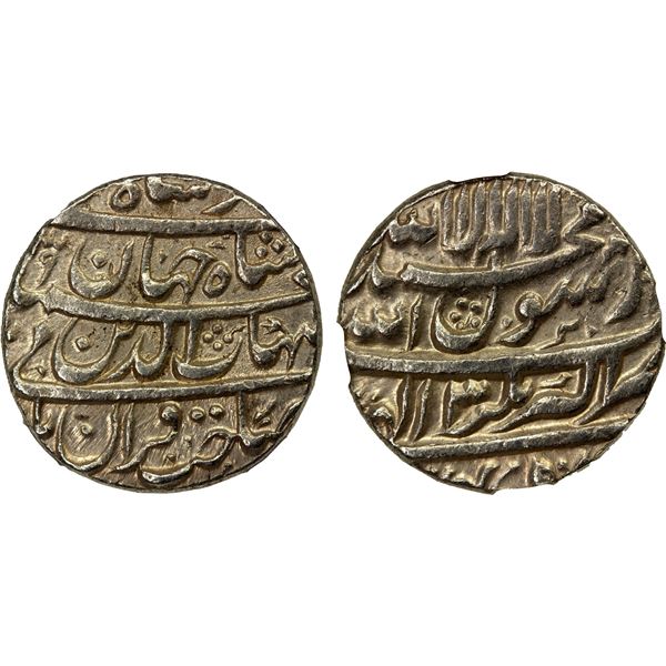 MUGHAL: Shah Jahan I, 1628-1658, AR rupee, Akbarnagar, AH1039 year 3, NGC graded AU53