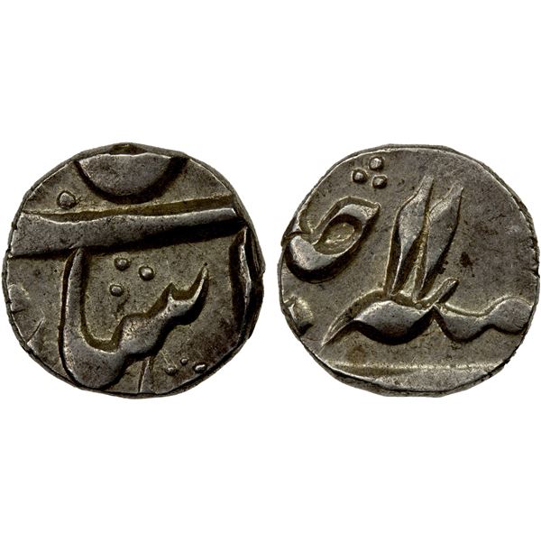 BENGAL PRESIDENCY: AR 1/8 rupee (1.46g), "Murshidabad", year 11, EF