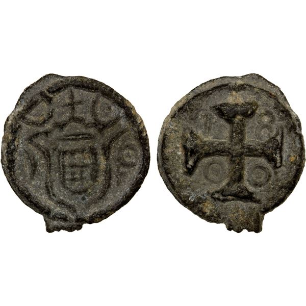 DIU: Maria I, 1788-1809, tin 3 bazarucos (1.94g), 1800, EF