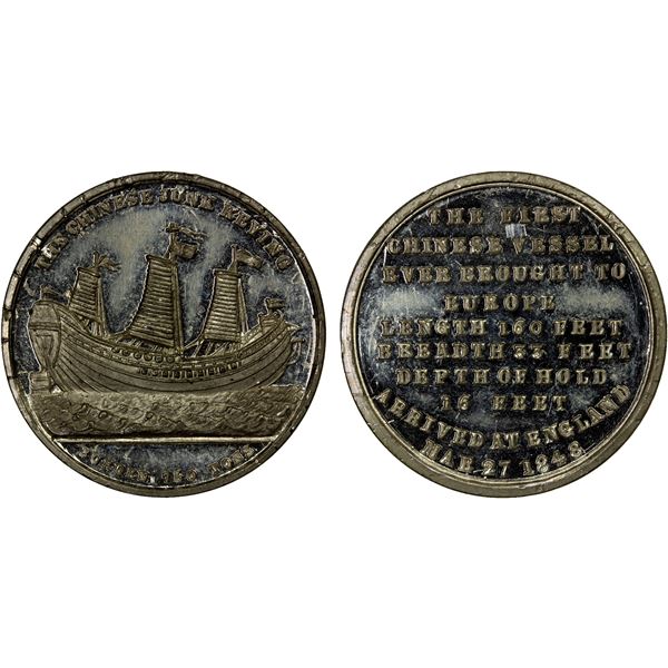 CHINA: Empire, white metal medal, 1848, Unc