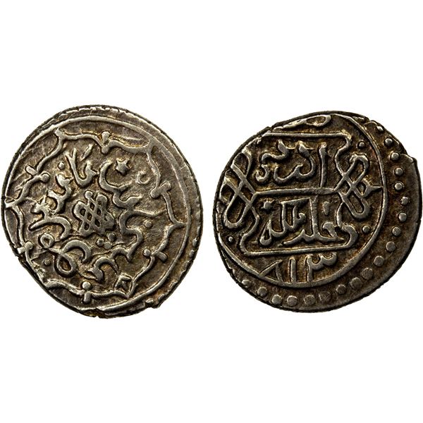 OTTOMAN EMPIRE: Musa Celebi, 1410-1413, AR akçe (1.16g), Edirne, AH813, EF