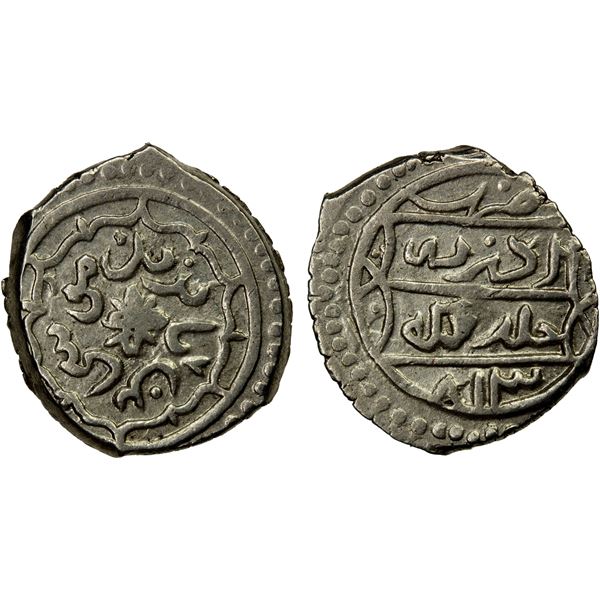 OTTOMAN EMPIRE: Musa Celebi, 1410-1413, AR akçe (1.23g), Edirne, AH813, choice VF