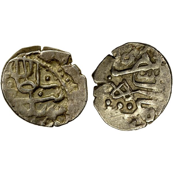 OTTOMAN EMPIRE: Süleyman I, 1520-1566, AR akçe (0.47g), Müküs, AH(92)6, crude VF