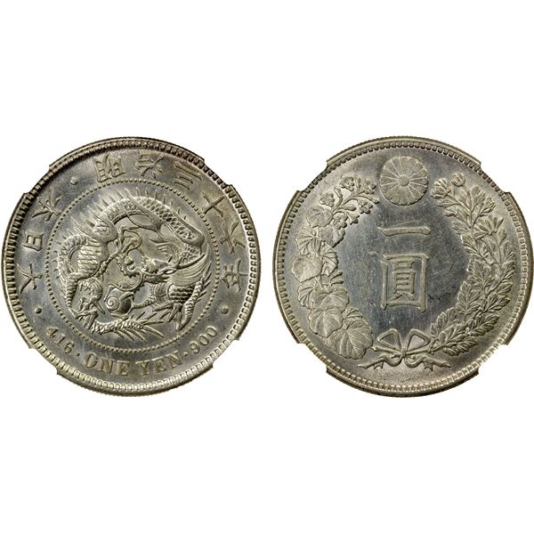 JAPAN: Meiji, 1868-1912, AR yen, year 36 (1903), NGC graded UNC Details