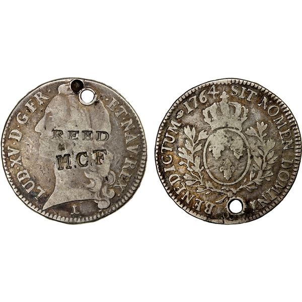 FRANCE: Louis XIV, 1715-1774, AR écu, 1764, Fine