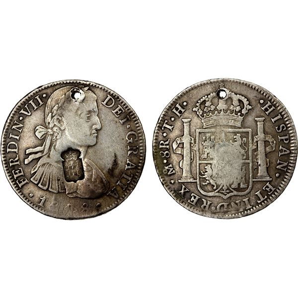 PORTUGAL: Maria II, 1834-1853, AR 870 reis, ND (1834), VF on F-VF host