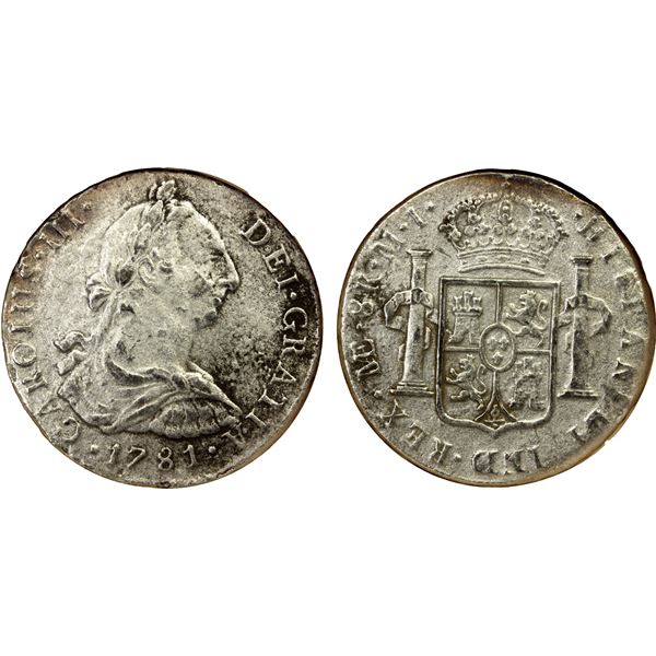 PERU: Carlos III, 1759-1788, AR 8 reales, Lima, 1781