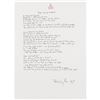 Image 1 : Bob Dylan Signed Handwritten Lyrics for 'Just Like a Woman'