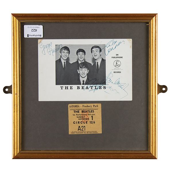 Beatles Signed Promo Card