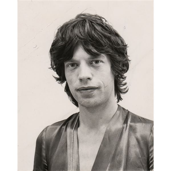 Mick Jagger Signed Passport-Sized Photograph