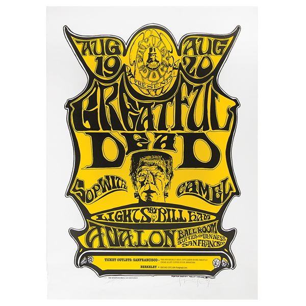 Stanley Mouse and Alton Kelley Signed Lithograph: 'Greatful Dead'