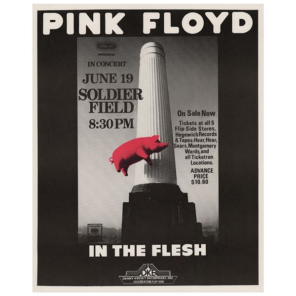 Pink Floyd 1977 Soldier Field Concert Poster