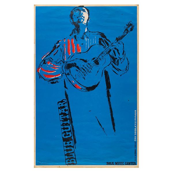 Earl Newman 1964 'Blue Guitar' Poster