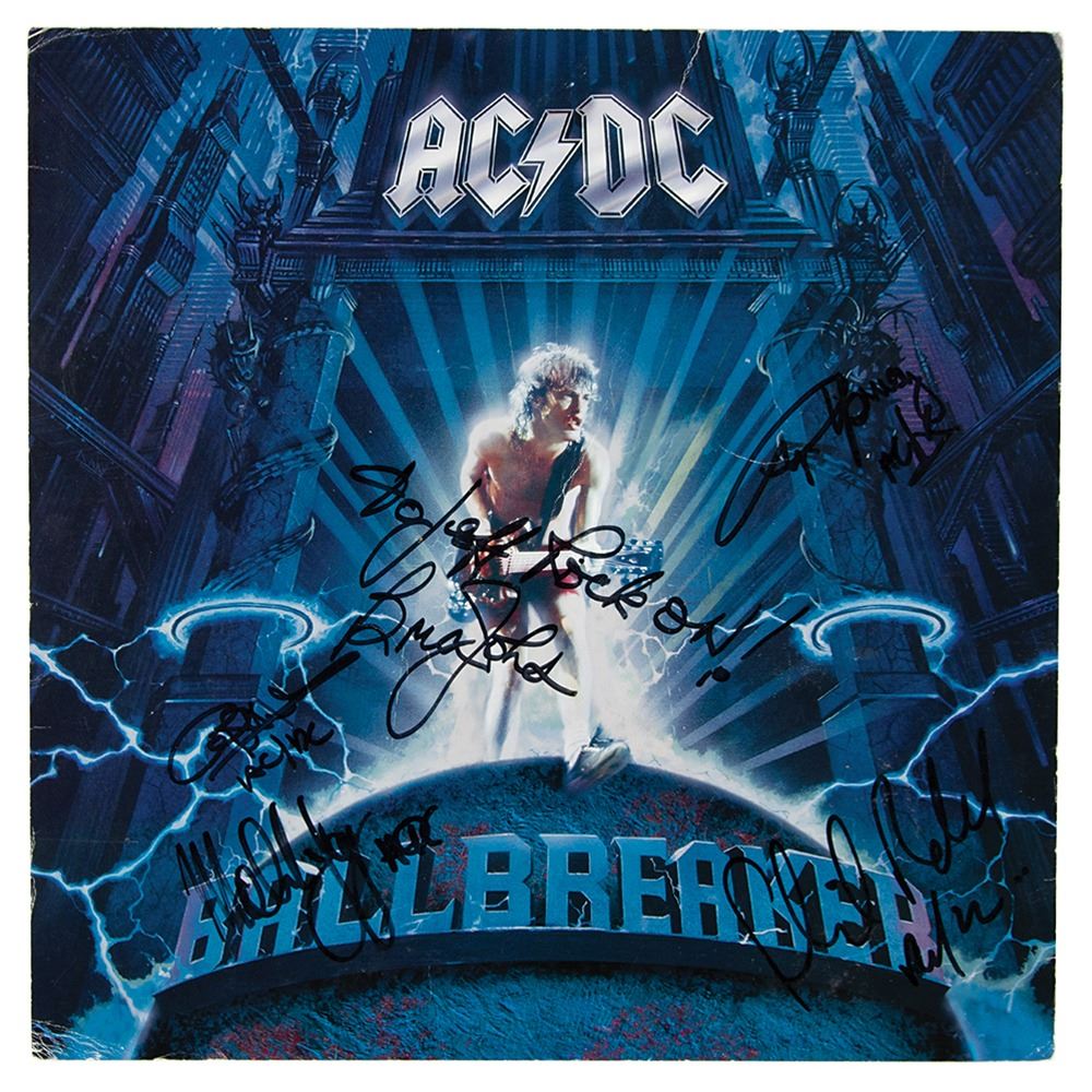 AC/DC Signed Album Flat
