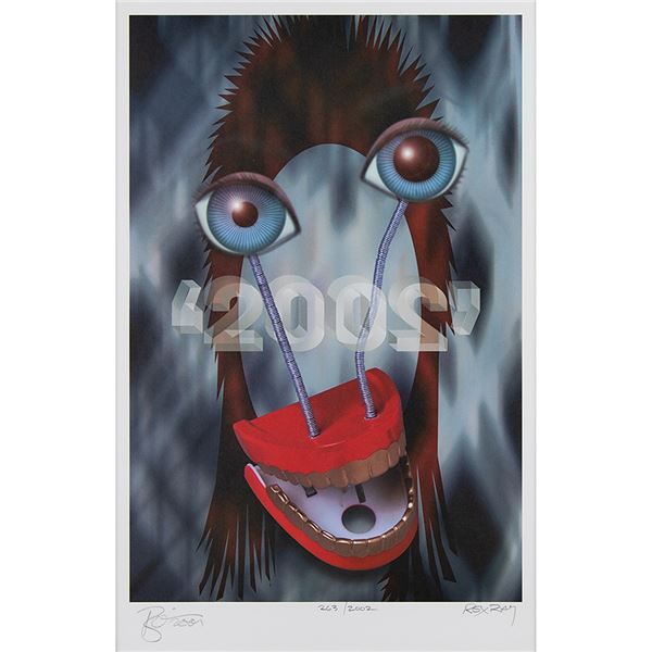 David Bowie Signed Lithograph: 'Ziggy Stardust 2002'