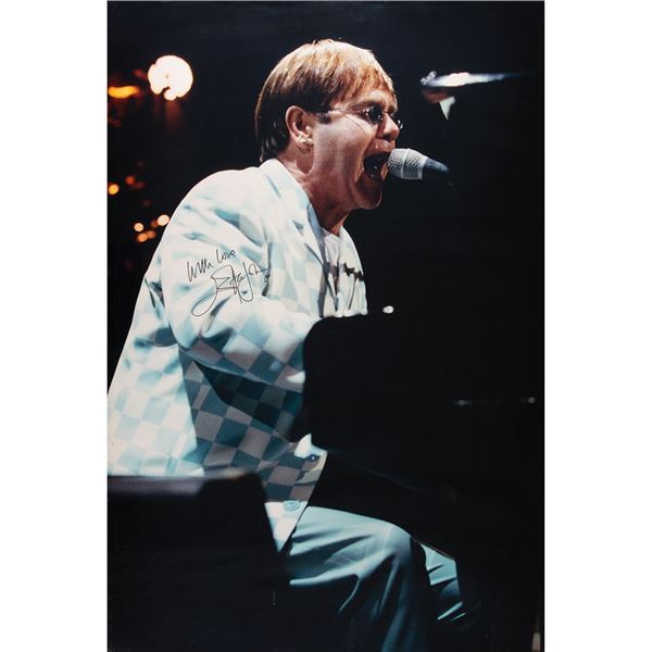 Elton John Signed Oversized Photographic Print