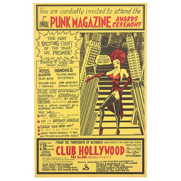 1st Annual Punk Magazine 1978 Awards Ceremony Poster