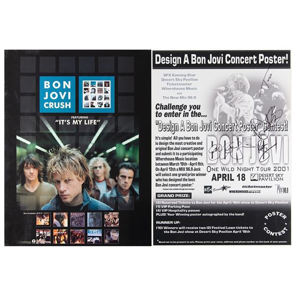 Bon Jovi Signed Contest Poster