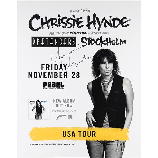 The Pretenders: Chrissie Hynde Signed Concert Poster