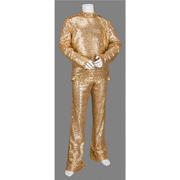 Prince's Stage-Worn Gold Sequin Two-Piece Suit