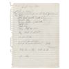 Image 1 : Prince Handwritten Set List and Song Lyrics