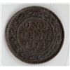 1876 Large Canadian One Cent With Queen Victoria