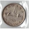 Image 1 : 1935 Canadian SILVER One Dollar Coin