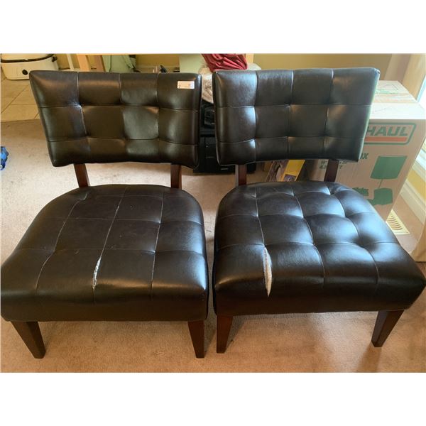 2 Ashley Furniture Black  Living Room Chairs 35" x 27" x 25"