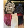 Image 2 : Backpacks and Plush Throw Lot