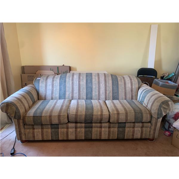 Stylus Upholstered Couch, 93" x 33" x 37", Excellent Condition