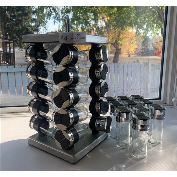 Gourmet Swivelling Spice Rack with Extra Bottles