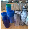 Image 2 : Osterizer 10-Speed Blender (Tested) and Assortment of Plastic Drinkware