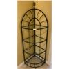 Image 2 : Black Metal and Glass Corner Shelving Unit, 69" x 20" x 19"