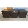 Image 1 : 3 Brown Storage Ottomans