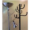 Image 2 : Floor Lamp with Attached Adjustable Reading Lamp and Black Coat Rack