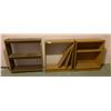 Image 1 : Two Small Bookcases, 25" x 31" x 10", and One Small Bookcase 30" x 32" x 10"