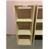 Image 3 : Three Narrow White Stackable Compartment Shelving Units