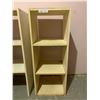 Image 4 : Three Narrow White Stackable Compartment Shelving Units