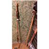Image 4 : Tall Wood Walking Sticks with Scouts Memorabilia