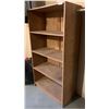 Image 4 : White Wooden DVD Shelf (71" x 28" x 6") and Brown Wood Bookcase (61" x 32" x 16")