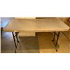 Image 3 : Two Plastic Folding Tables,  71" x 30" x 31" and 48" x 24" x 30"