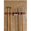 Image 3 : Set of Pool Cues and Pool Accessories (Must Unswcrew Mount from Wall)